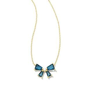 Kendra Scott Gold Necklace with Blue Accents